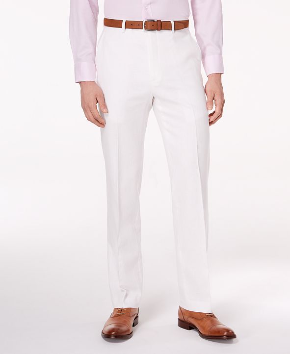 Sean John Men's ClassicFit White Linen Dress Pants & Reviews Pants