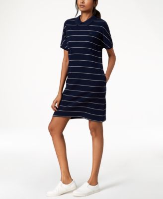 lacoste striped polo dress