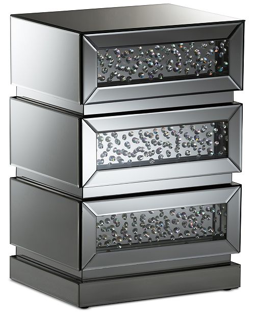 Furniture Sabrina Mirrored Nightstand Reviews Furniture Macy S
