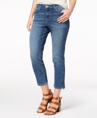womens jeans with zippers on ankles