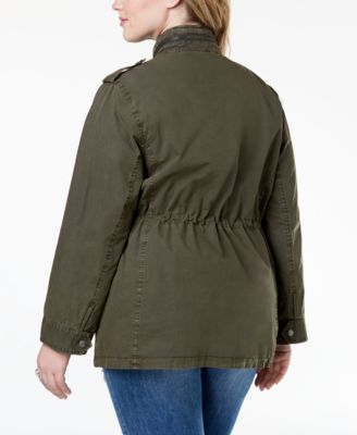 plus size green utility jacket