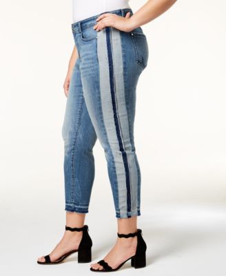 plus size pants with side stripe