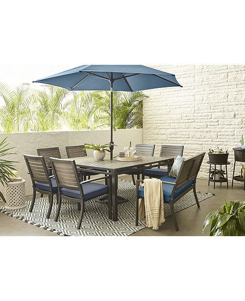 Furniture Harlough Ii Outdoor Dining Collection With Sunbrella Cushions Created For Macy S Reviews Furniture Macy S