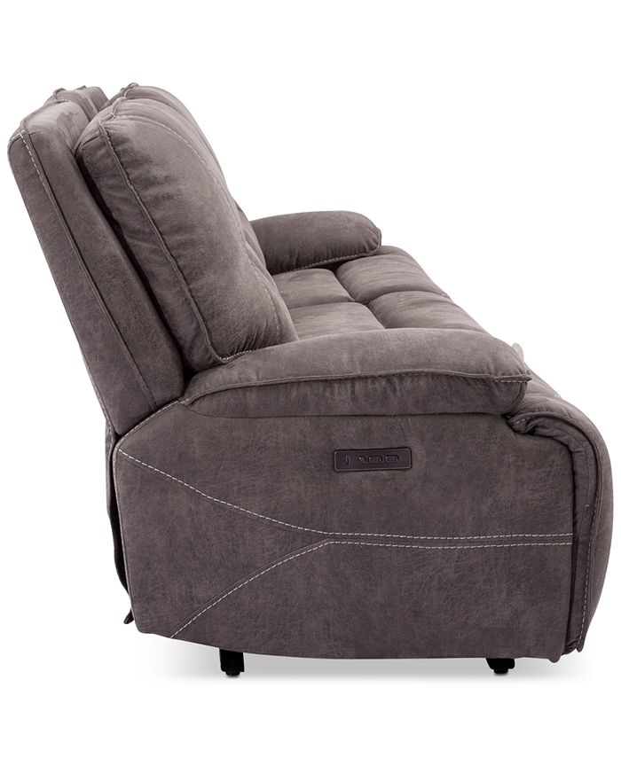 Furniture Felyx 116'' 3Pc. Fabric Sectional Sofa With 2 Power