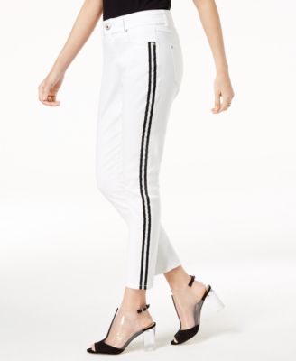macy's white skinny jeans
