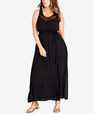 plus size crochet maxi dress