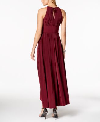 r & m richards sleeveless embellished empire waist dress