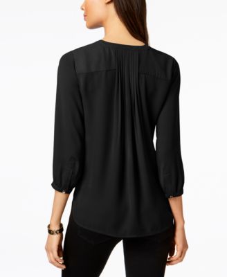 JM Collection Pleated-Back Blouse, Created For Macy's & Reviews - Tops ...