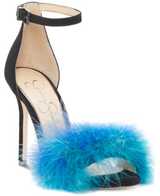 jessica simpson ostrich feather boots