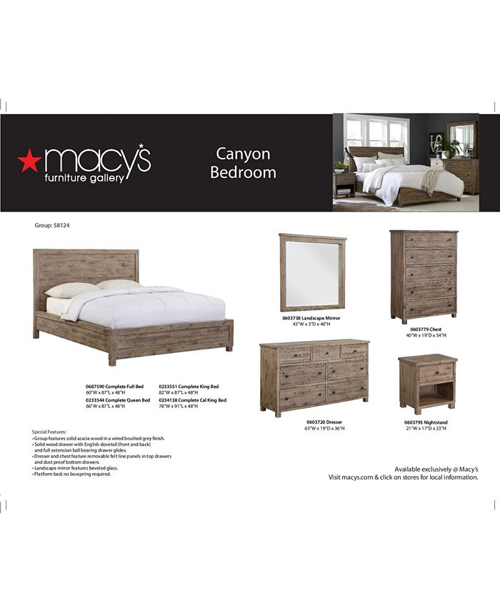 Furniture Canyon Platform Bedroom Furniture, 3 Piece Bedroom Set