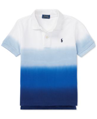 Boys Dip-Dyed Cotton Mesh Polo Shirt 