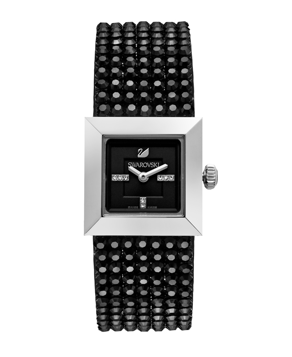 Swarovski Watch, Womens Swiss Elis Jet Crystal Mesh Bracelet 1000674