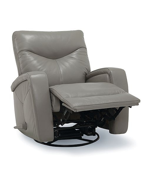 Furniture Erith Leather Swivel Rocker Recliner Reviews Recliners Furniture Macy S