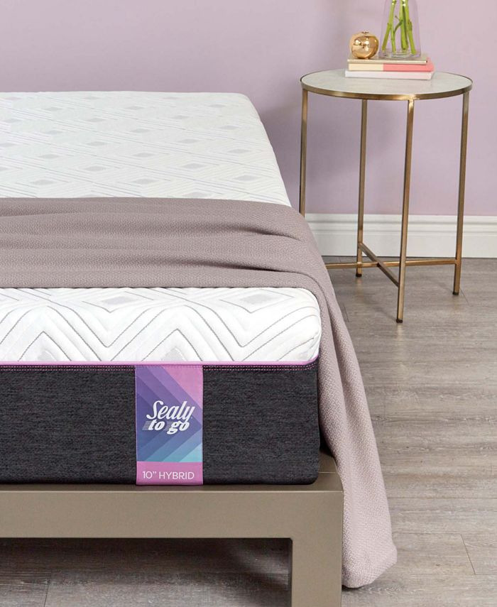 Sealy to Go 10'' Hybrid Cushion Firm Mattress Queen, Mattress in a Box