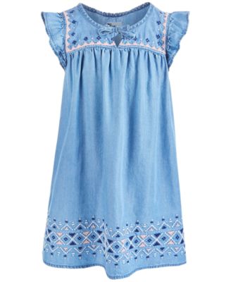 macy's blue jean dress