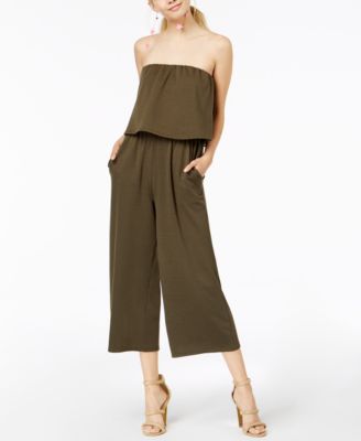 strapless popover jumpsuit