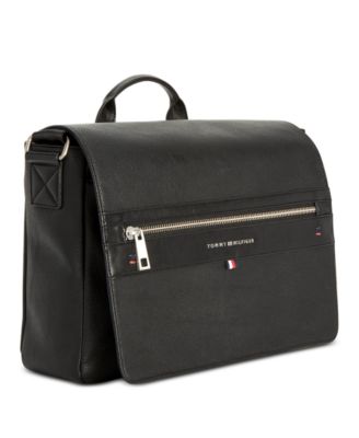 tommy hilfiger leather laptop bag