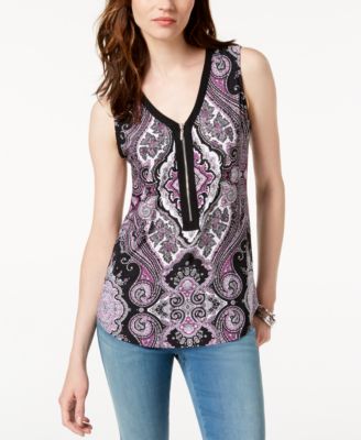 macy's inc sleeveless tops