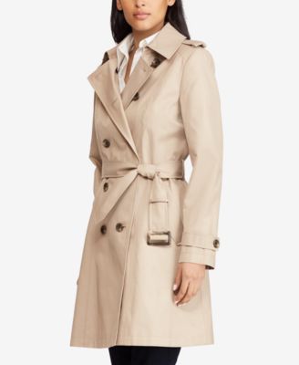 lauren ralph lauren belted hooded trench coat