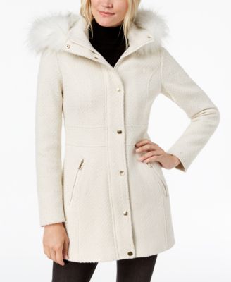 macy's inc faux fur coat