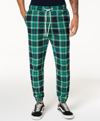 tartan joggers mens