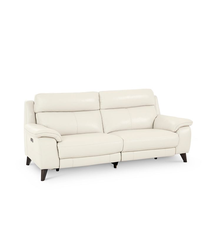 Furniture Milany 87" Leather Power Reclining Sofa with Power Headrest