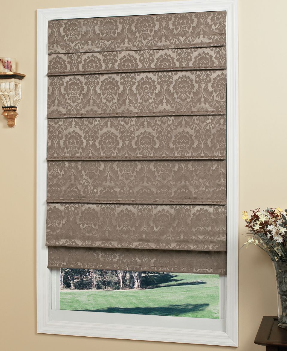 Window Treatments, Damask Floral Roman Shade 22 29 x 72  