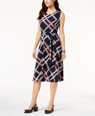 macys womens fit and flare dresses