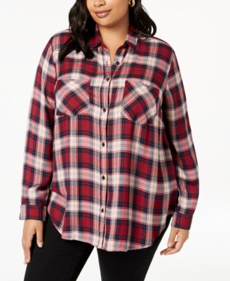 macys lucky brand plus size tops