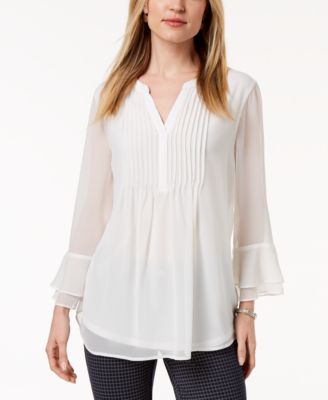 macy's ruffle blouse