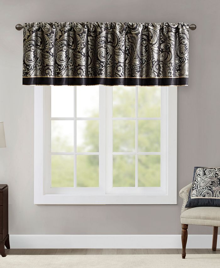 Madison Park Aubrey Paisley 50 X 18 Faux Silk Valance Reviews Home Macy S