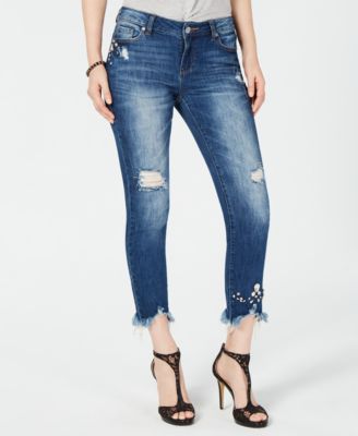 ripped ankle jeans womens