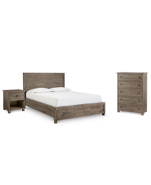 Furniture Canyon Platform Bedroom Furniture 3 Piece Bedroom Set Created For Macy S California King Bed Chest And Nightstand Reviews Furniture Macy S