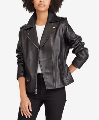 macy's ralph lauren leather jacket