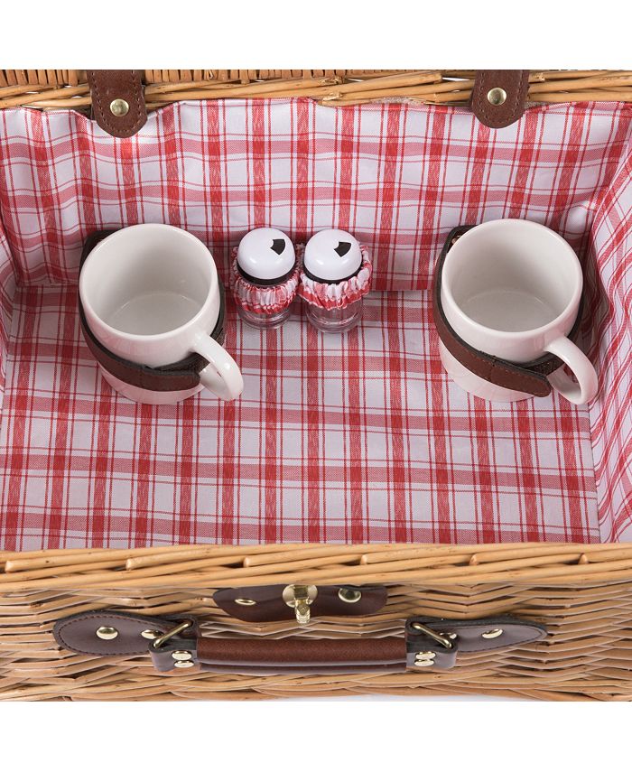 Picnic Time Plaid Red Catalina Picnic Basket & Reviews Outdoor Dining