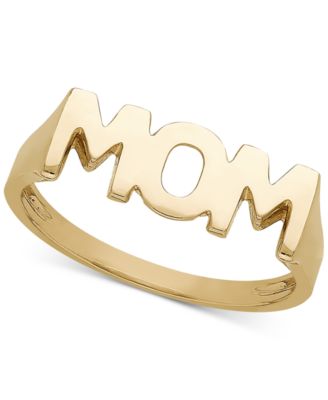Italian Gold MOM Ring in 14k Gold 