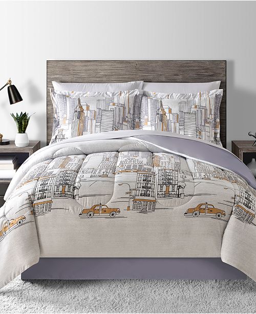Fairfield Square Collection Closeout New York Reversible 8 Pc Comforter Sets Reviews Bed In A Bag Bed Bath Macy S