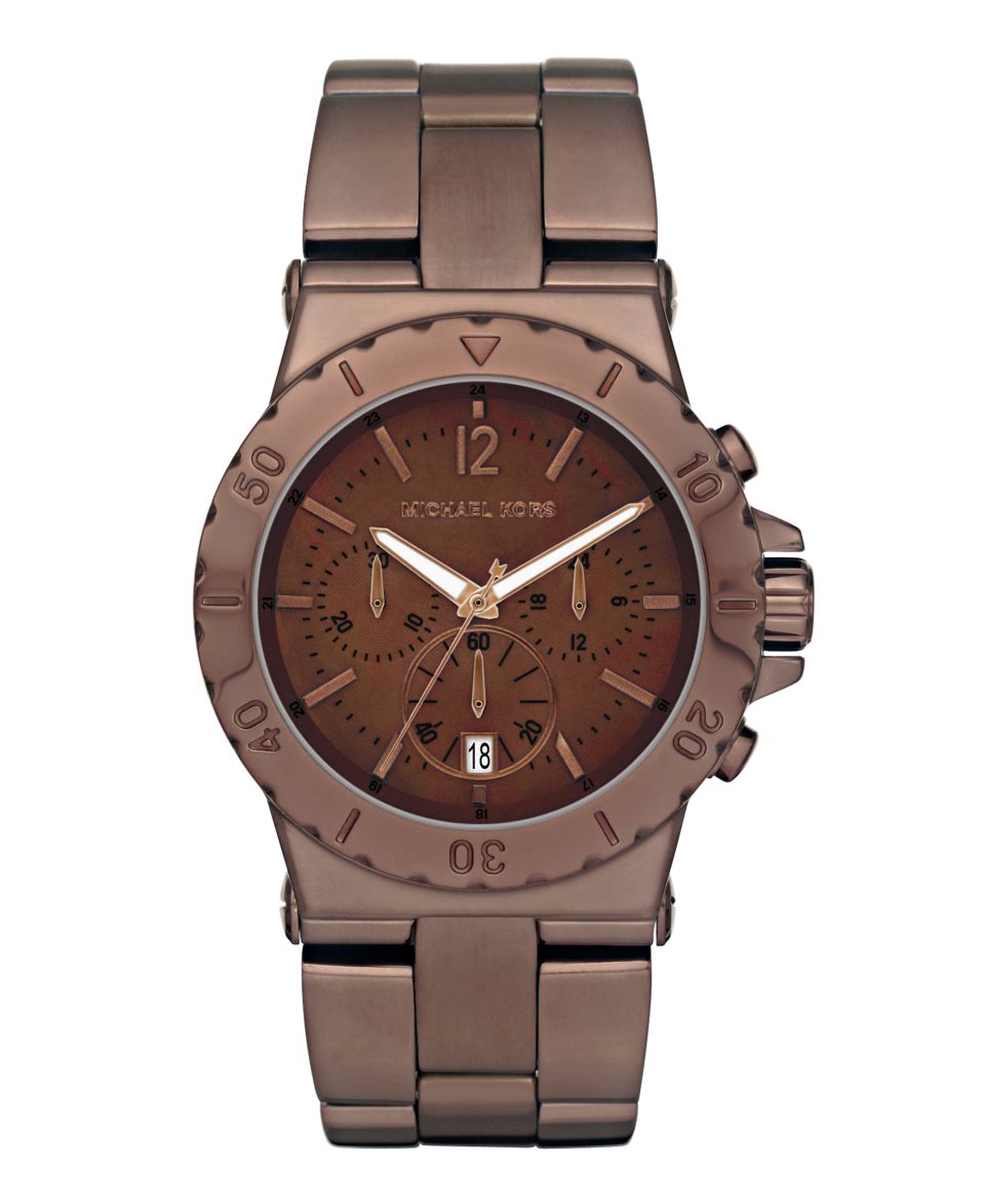 Michael Kors Watch, Womens Chronograph Brown Plated Stainless Steel