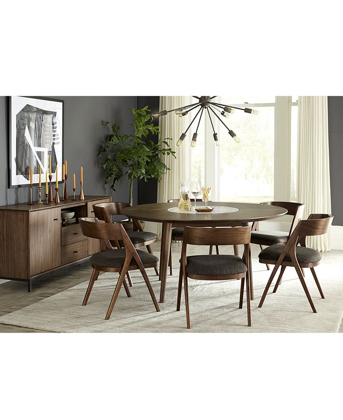 Furniture Oslo Dining Furniture 7 Pc Set Lazy Susan Table 6 Side Chairs Created For Macy S Reviews Furniture Macy S
