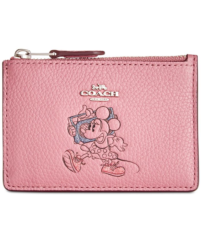 COACH Minnie Mini ID Boxed Skinny Wallet in Pebble Leather, Created for