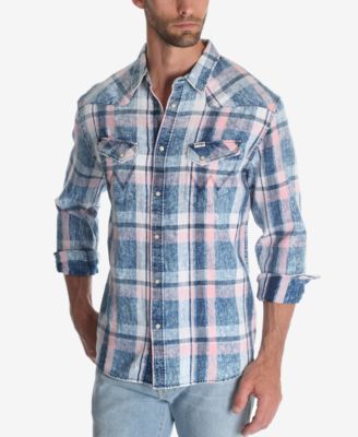 mens plaid western shirts