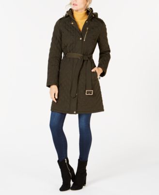 michael kors quilted coat with hood
