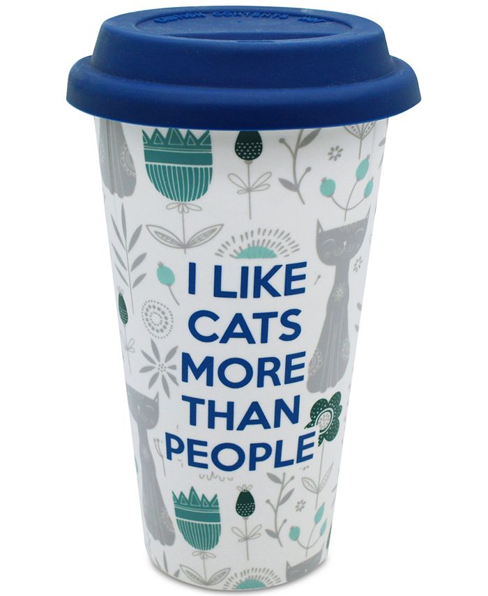 Tmd Holdings Closeout I Like Cats More Travel Mug Reviews Dinnerware Dining Macy S