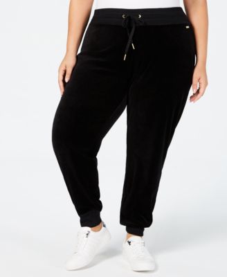 calvin klein velour jogger pants