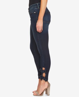 ankle bow jeans