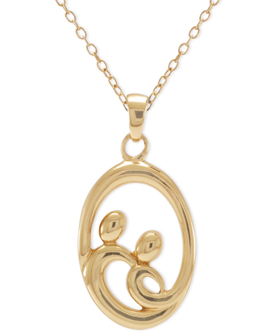 Giani Bernini 24k Gold over Sterling Silver Necklace, Mother and Child