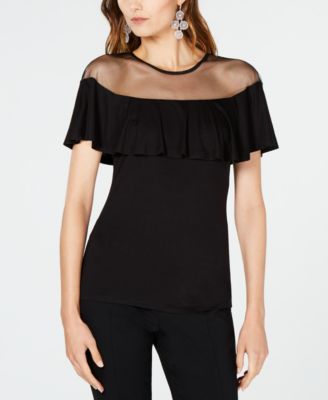 macys ruffle top