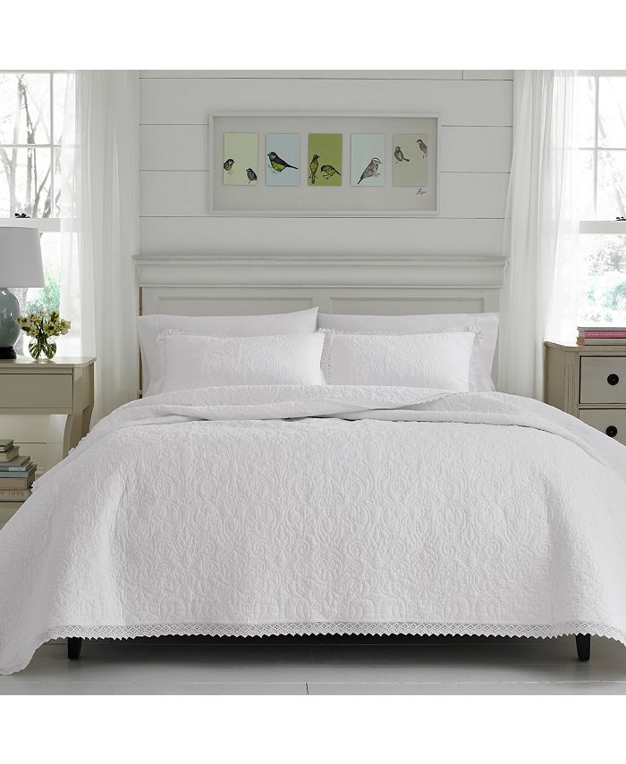 Laura Ashley Full Queen Heirloom Crochet White Quilt Set Reviews Quilts Bedspreads Bed Bath Macy S 2379 x 2379 jpeg 952 kb. full queen heirloom crochet white quilt set