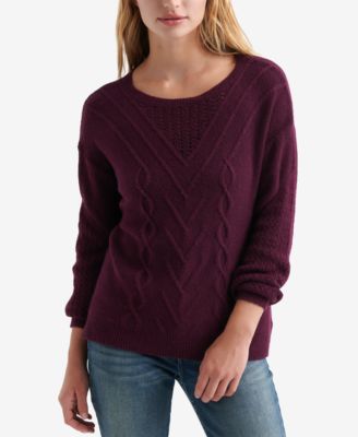 lucky brand cable knit sweater
