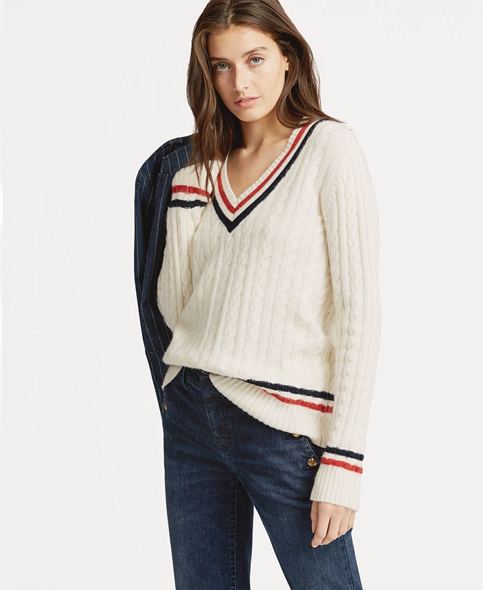 Lauren Ralph Lauren Cable-Knit Cricket Sweater & Reviews - Sweaters ...